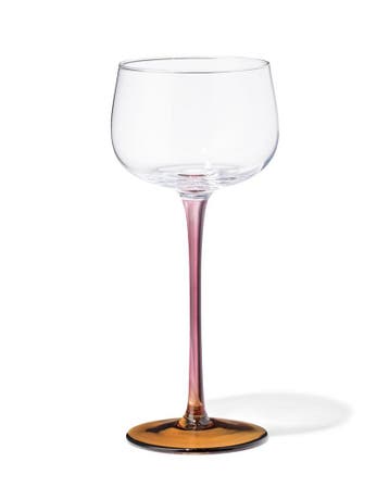 HEMA Wijnglas 230ml glas bordeauxrood met geel 2+1 gratis, Verzamelen, Glas en Borrelglaasjes, Verzenden, Nieuw