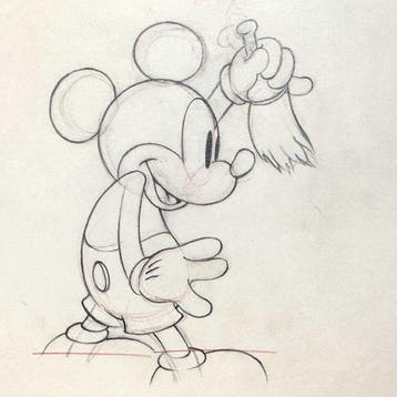 Society Dog Show : Originele animatietekening van Mickey, Nieuw