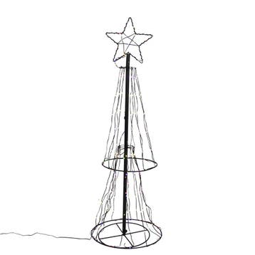 Kerst vloerlamp zwart boom 150cm incl. LED RGB met timer, Diversen, Kerst, Verzenden, Nieuw