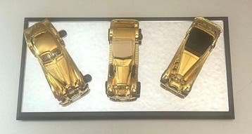 Hot Wheels 1:64 - Modelauto (3) - 24k gold Mercedes 540K;, Nieuw
