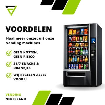 Gratis vending machine op locatie! | VendingNederland.nl, Verzenden, Nieuw