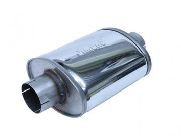 Demper 76mm ovaal 220/140mm 250mm lang RVS Simons, Ophalen of Verzenden, Nieuw