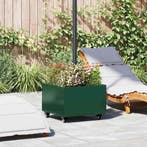 vidaXL Parasolvoet Groen 45 x 45 x 45 cm Staal, Tuin en Terras, Parasols, Verzenden, Nieuw, Minder dan 1 meter, Parasolvoet