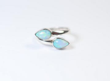 Ethiopisch opaal / Welo-opaal ring / nieuw- 2.6 g - (1)