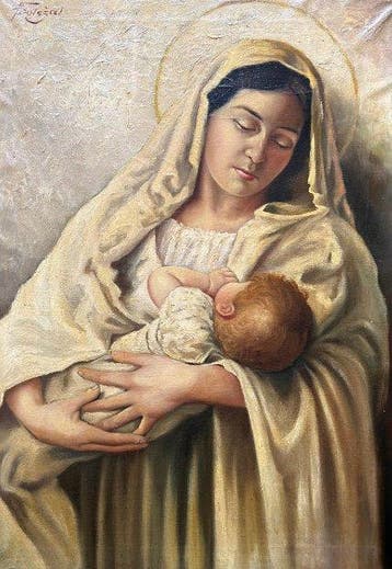 František Doležal (1910-1989) - Moeder met kind