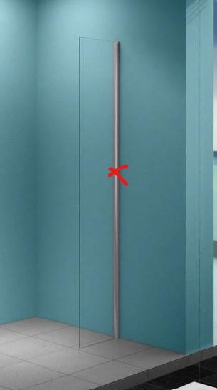 Glaswand 28 x 200 cm – 6 mm Nano Glas – Zonder Profiel, Ophalen of Verzenden, Nieuw, Glas, Bad