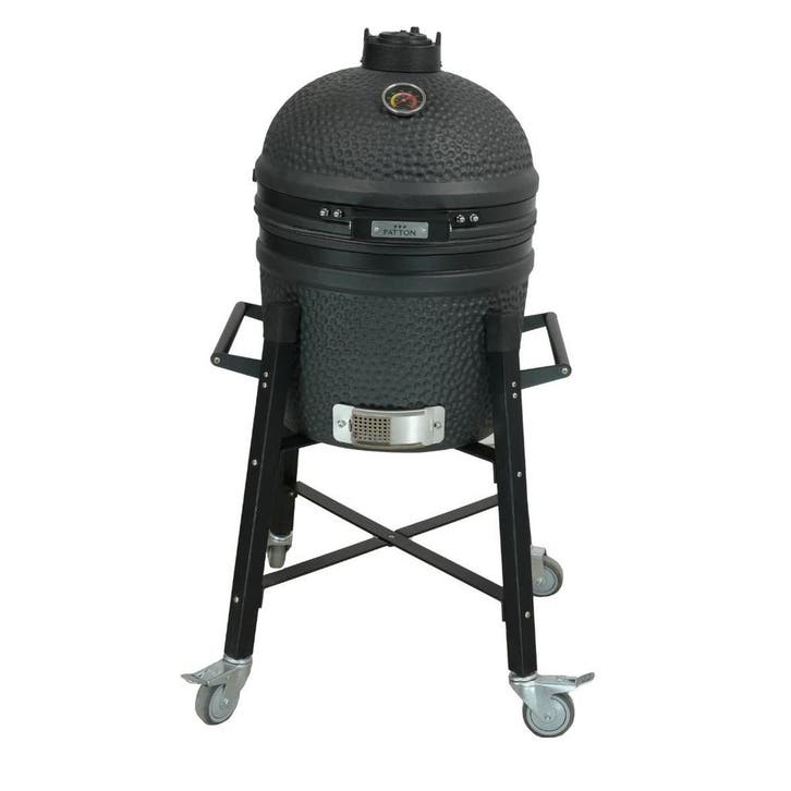 Patton Premium Kamado 15 inch met onderstel - zwart, Tuin en Terras, Houtskoolbarbecues, Verzenden