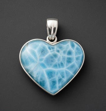 Natuurlijke larimar. Zeldzaam motief schildpadenschubben.
