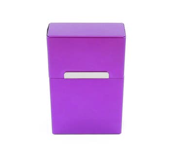 Aluminium sigarettendoosje - Paars, Verzenden, Nieuw, Tabaksdoos of Verpakking