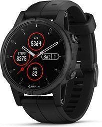 Garmin Fenix 5S Plus 42 mm zwart met siliconen armband zwart, Verzenden, Gebruikt