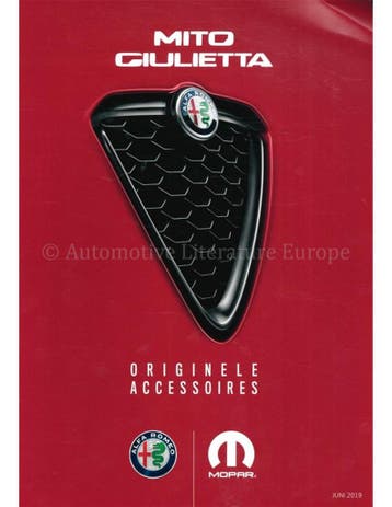 2019 ALFA ROMEO MITO | GIULIETTA ACCESSOIRES BROCHURE, Boeken, Nieuw, Alfa Romeo, Author