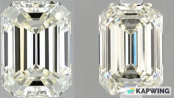 2 pcs Diamant (Natuurlijk) - 3.10 ct - Smaragd - I - VVS1,, Nieuw