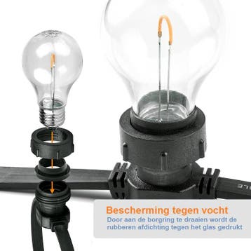 LEDmaxx Prikkabel 20 meter met 40x E27 fitting IP65, Ophalen of Verzenden, Nieuw