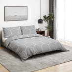 vidaXL Dekbedovertrekset 140x200 cm katoen grijs, Verzenden, Nieuw, Grijs