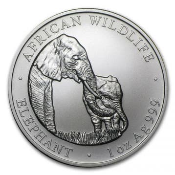 Zambia Olifant 1 oz 2001, Verzenden, Losse munt, Zilver