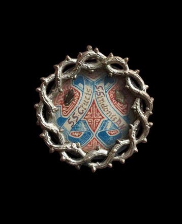 Reliekhouder - Metaal, Glas, Textiel, Was - 1900-1910 -