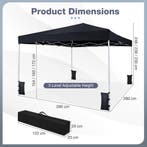 LIVSK Pop-up Paviljoen - Snel Opzetten - Koolstofstaal Frame, Verzenden