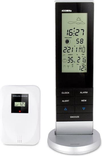 Weerstation - Binnen en buiten - Met buitensensor - Draadloo, Verzenden, Zo goed als nieuw