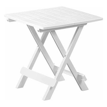 Tuintafel | Gardalux | 44 x 44 x 50 cm (Inklapbaar, Wit), Verzenden, Nieuw