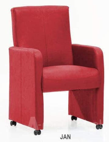Eetkamerstoel Jan - eetkamerstoelen - Rood, Huis en Inrichting, Stoelen, Nieuw, Rood, Stof