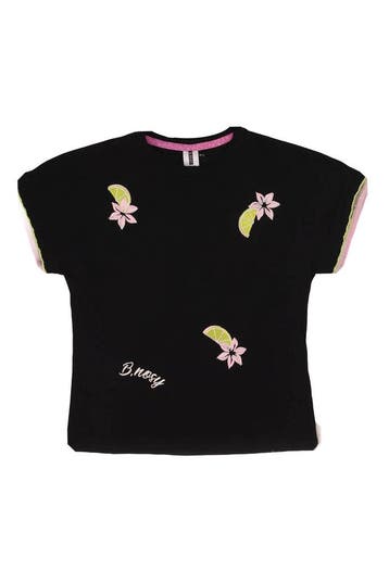 B.nosy T-shirt Meisjes in maat 134 Zwart, Verzenden, Zo goed als nieuw, B.nosy, Jongen of Meisje