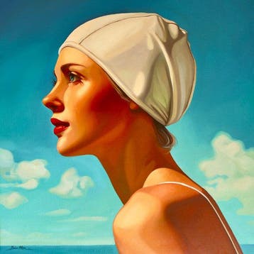 Biatturi Irina - Baigneuse au Bonnet Blanc