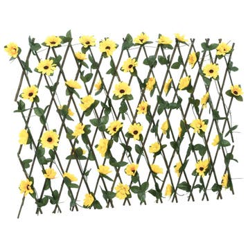 vidaXL Kunstplant klimop op latwerk uittrekbaar 180x60 cm, Verzenden, Nieuw, Kunststof, Minder dan 1 meter