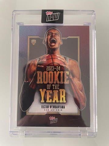 2023/24 Topps Topps Now Victor Wembanyama VW-6 Rookie-kaart,, Nieuw
