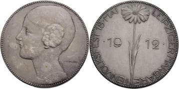 Verzilverte brons medaille 1912 Leipzig, Verzenden