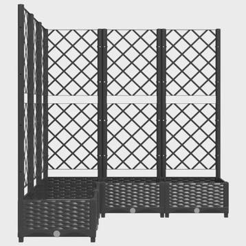Zwarte Plantenbak met Trellis 120x120x121.5 cm - Verticale T, Verzenden, Nieuw