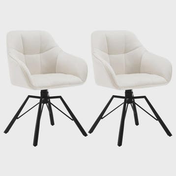 Set van 2 Comfortabele Draaistoelen met Armleuningen en Rugl, Verzenden, Nieuw