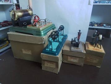 Fleischmann - Blikken speelgoed - Stoommachine en, Antiek en Kunst