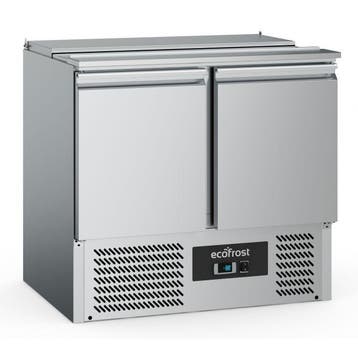 Ecofrost Saladette RVS 240L | 2 Deuren | Statisch Koeling |, Ophalen of Verzenden, Nieuw