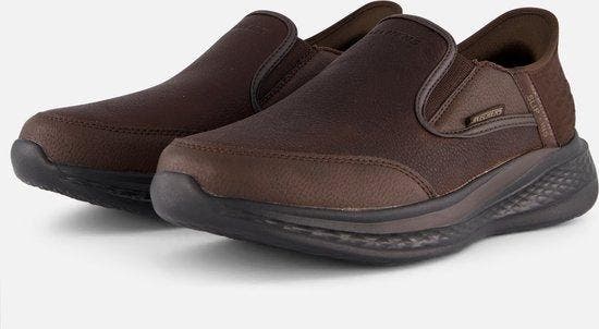 Skechers Slade - Cooper - Heren Instappers - Donkerbruin Maa, Kleding | Heren, Schoenen, Nieuw, Verzenden