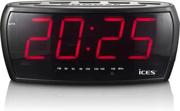 Wekkerradio - Digitale wekker - Alarmklok - Zwart - Ices - I, Verzenden, Zo goed als nieuw