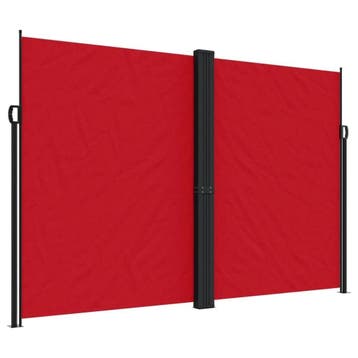 Uittrekbaar Windscherm Rood | Tweedekansje | OP=OP, Tuin en Terras, Ophalen of Verzenden, Zo goed als nieuw