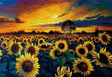 JigSaw Zonnebloemen Legpuzzel 2000 Stukjes Puzzel 97 x 67..., Hobby en Vrije tijd, Denksport en Puzzels, Verzenden, Nieuw