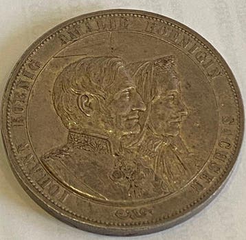 Duitsland, Saksen Johann I. Vereinsdoppeltaler 1872 B