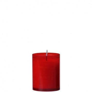 Refills Kaarsen Rood, 60 Stuks per doos.