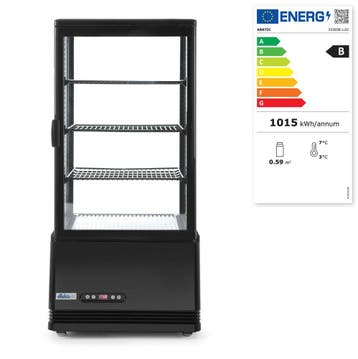 Arktic Koelvitrine | 78L | Zwart | +2°C/+6°C | 4 Niveaus | 4, Ophalen of Verzenden, Nieuw