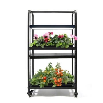Plantenstandaard met FullSpectrum LEDGroeilampen – 2 Lagen, Tuin en Terras, Kweekspullen, Ophalen of Verzenden, Nieuw