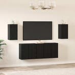 vidaXL Tv-meubelset 7 pcs Zwart Eiken 30,5 x 30 x 60 cm, Minder dan 50 cm, Verzenden, Nieuw, Minder dan 100 cm