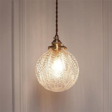 Moderne glazen hanglamp met verstelbaar snoer, Verzenden, Nieuw