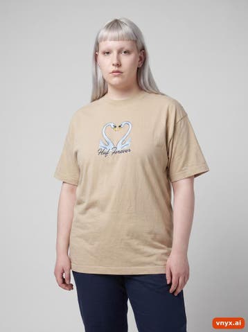 HUF T-shirts Dames maat L Beige Vintage, Ophalen of Verzenden, Nieuw