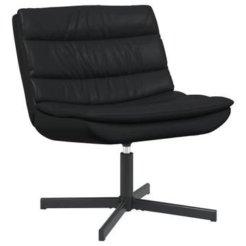 vidaXL Draaistoel Zwart 63 x 75 x 76 cm Glanzend PU, Verzenden, Nieuw, Zwart