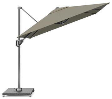 Voyager T1 zweefparasol 250x250 cm taupe, Tuin en Terras, Parasols, Ophalen of Verzenden, Nieuw