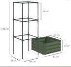 Verhoogde Plantenbak 61x61 – Stalen Kweekbak met Klimrek, Tuin en Terras, Verzenden, Nieuw