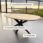 Deens ovaal met facetrand, Huis en Inrichting, Tafels | Eettafels, Verzenden, Nieuw