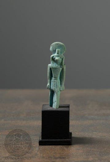 Oude Egypte, late periode Faience Faience-amuleet van Horus