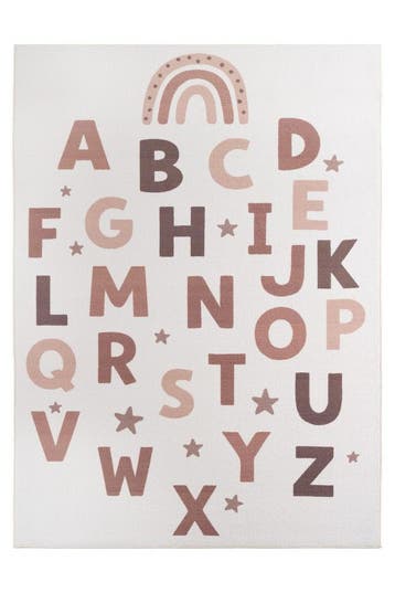 Kindervloerkleed | Coco | Alfabet | Crème | 120x170 cm, Huis en Inrichting, Verzenden, Nieuw